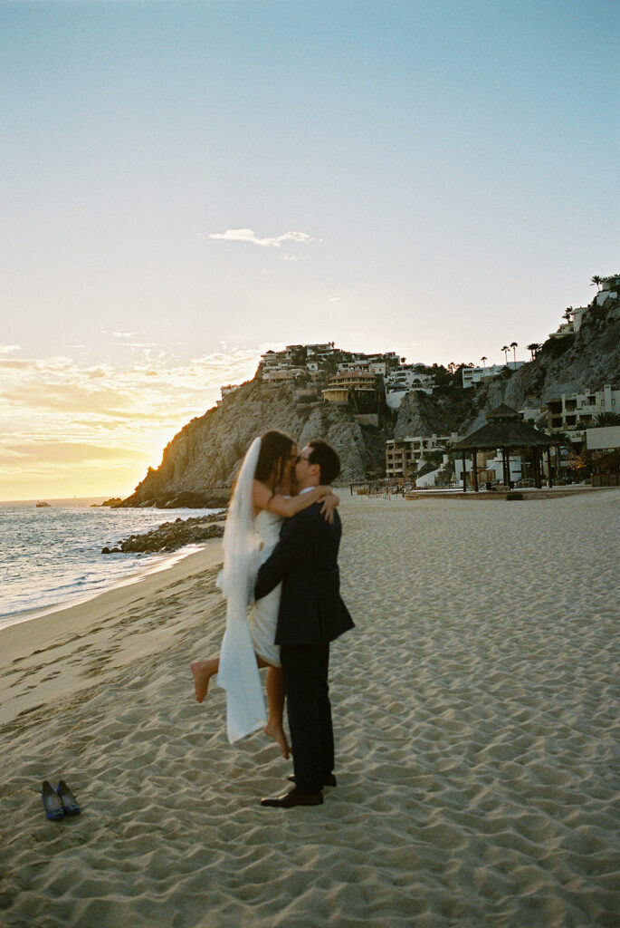 wedding beach couple captured by photographer building client relationships